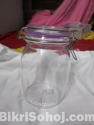 Glass jar and bottle